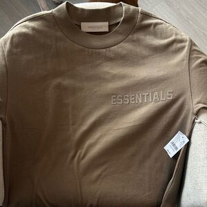 Essentials Tan Crewneck Tee Kids/Womens